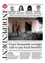 The Independent front page for 25 July 2022