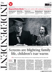 The Independent (UK) Newspaper Front Page for 25 August 2014