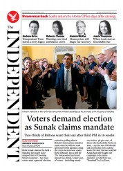 The Independent (UK) Newspaper Front Page for 26 October 2022