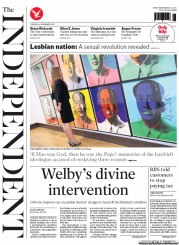 The Independent (UK) Newspaper Front Page for 26 November 2013