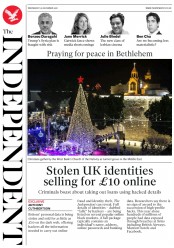 The Independent (UK) Newspaper Front Page for 26 December 2018