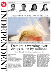 The Independent (UK) Newspaper Front Page for 26 April 2018