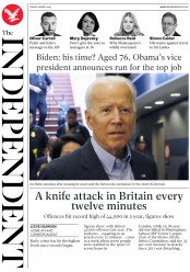 The Independent (UK) Newspaper Front Page for 26 April 2019
