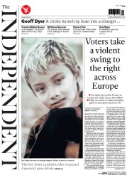 The Independent (UK) Newspaper Front Page for 26 May 2014
