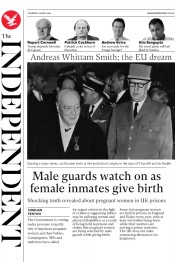 The Independent (UK) Newspaper Front Page for 26 May 2016