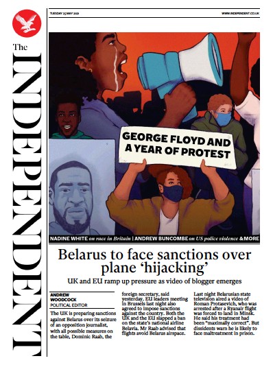 The Independent Newspaper Front Page (UK) for 26 May 2021