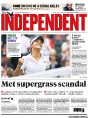 The Independent (UK) Newspaper Front Page for 26 June 2013