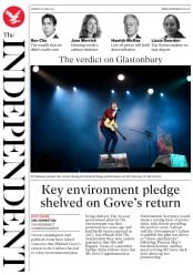 The Independent (UK) Newspaper Front Page for 26 June 2017