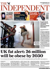 The Independent (UK) Newspaper Front Page for 26 August 2011