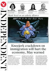 The Independent (UK) Newspaper Front Page for 26 August 2016