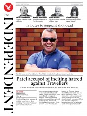 The Independent (UK) Newspaper Front Page for 26 September 2020