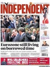 The Independent (UK) Newspaper Front Page for 27 October 2011