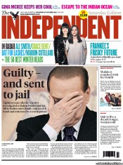 The Independent (UK) Newspaper Front Page for 27 October 2012