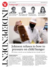 The Independent (UK) Newspaper Front Page for 27 October 2020