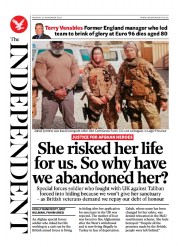 The Independent front page for 27 November 2023