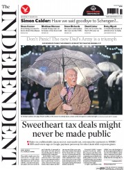 The Independent (UK) Newspaper Front Page for 27 January 2016