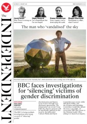 The Independent (UK) Newspaper Front Page for 27 January 2018