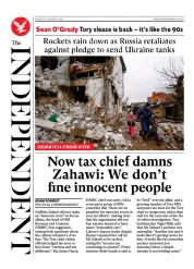 The Independent (UK) Newspaper Front Page for 27 January 2023