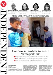 The Independent (UK) Newspaper Front Page for 27 March 2020