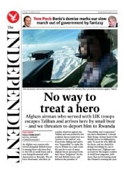 The Independent front page for 27 March 2023