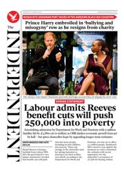 The Independent front page for 27 March 2025