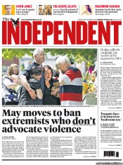 The Independent (UK) Newspaper Front Page for 27 May 2013