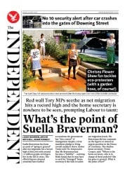 The Independent (UK) Newspaper Front Page for 27 May 2023