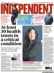The Independent Newspaper Front Page (UK) for 27 June 2012
