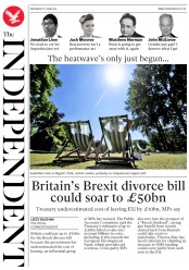 The Independent (UK) Newspaper Front Page for 27 June 2018