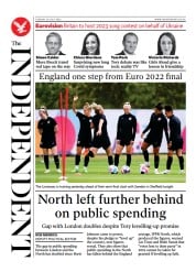 The Independent (UK) Newspaper Front Page for 27 July 2022