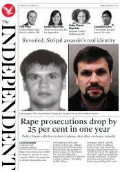 The Independent (UK) Newspaper Front Page for 27 September 2018