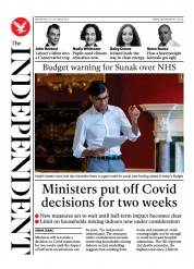 The Independent (UK) Newspaper Front Page for 28 October 2021