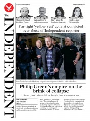 The Independent (UK) Newspaper Front Page for 28 November 2020