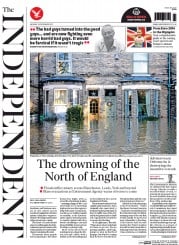 The Independent (UK) Newspaper Front Page for 28 December 2015