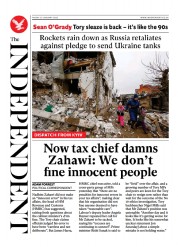 The Independent front page for 28 January 2023