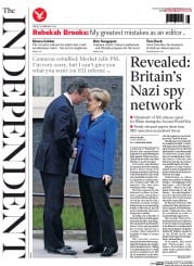The Independent (UK) Newspaper Front Page for 28 February 2014