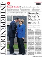 The Independent Newspaper Front Page (UK) for 28 February 2014