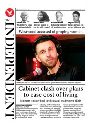 The Independent (UK) Newspaper Front Page for 28 April 2022
