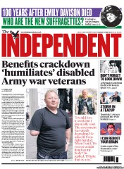The Independent (UK) Newspaper Front Page for 28 May 2013