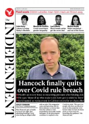 The Independent (UK) Newspaper Front Page for 28 June 2021