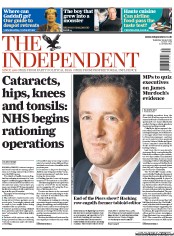The Independent (UK) Newspaper Front Page for 28 July 2011