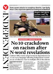 The Independent (UK) Newspaper Front Page for 28 August 2023