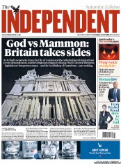 The Independent (UK) Newspaper Front Page for 29 October 2011