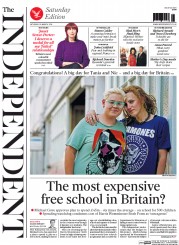 The Independent Newspaper Front Page (UK) for 29 March 2014