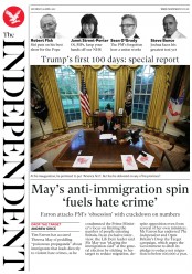 The Independent (UK) Newspaper Front Page for 29 April 2017