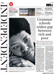 The Independent (UK) Newspaper Front Page for 29 May 2014