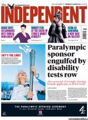 The Independent (UK) Newspaper Front Page for 29 August 2012