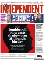 The Independent (UK) Newspaper Front Page for 2 October 2012