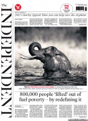 The Independent (UK) Newspaper Front Page for 2 December 2013