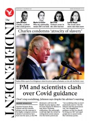 The Independent (UK) Newspaper Front Page for 2 December 2021